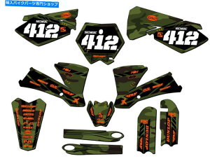 Graphics decal kit 2003-2005 SX 105 Apache Matte Green Senge Graphics Kit KTMƌ݊ 2003-2005 SX 105 APACHE Matte Green Senge Graphics Kit Compatible with KTM
