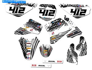 Graphics decal kit 2005-2023 RM 85 Merica Matte Black Senge Graphics KitSuzukiƌ݊ 2005-2023 RM 85 MERICA Matte Black Senge Graphics Kit Compatible with Suzuki
