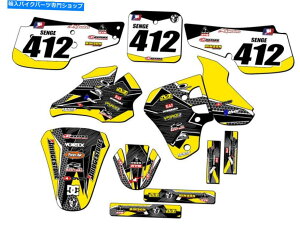 Graphics decal kit 1995-1999 RM 80 Podium Yellow Senge Graphics Kit�ƃX�Y�L�ƌ݊��� 1995-1999 RM 80 PODIUM Yellow Senge Graphics Kit Compatible with Suzuki�y���s�A���i�z