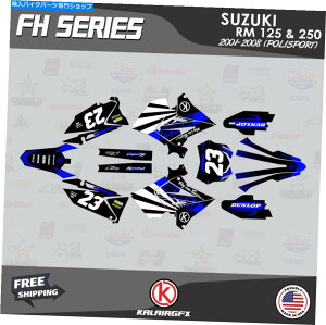 Graphics decal kit �X�Y�L�̃O���t�B�b�N�L�b�gRM125 250 2001-08 PolisportRestyleFH-Blue Graphics Kit for SUZUKI RM125 250 2001-08 POLISPORT RESTYLE FH-blue�y���s�A���i�z