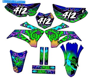 Graphics decal kit 2008-2022 TTR 125 Zany Blue Senge Graphics Kit Yamahaƌ݊ 2008-2022 TTR 125 ZANY Blue Senge Graphics Kit Compatible with Yamaha
