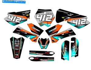 Graphics decal kit 2006-2012 SX 105 Surge Orange Senge Graphics Kit KTMと互換性 2006-2012 SX 105 SURGE Orange Senge Graphics Kit Compatible with KTM