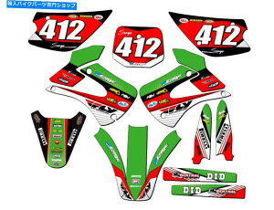 Graphics decal kit 2001-2013 KX 85 Ricochet Green Senge Graphics KitƐƌ݊ 2001-2013 KX 85 RICOCHET Green Senge Graphics Kit Compatible with Kawasaki