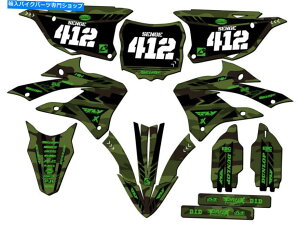 Graphics decal kit 2022-2023 KX 85 Apache Matte Green Senge Graphics KitƐƌ݊ 2022-2023 KX 85 APACHE Matte Green Senge Graphics Kit Compatible with Kawasaki