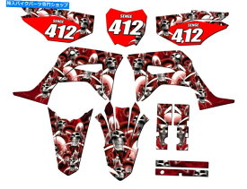 Graphics decal kit 2019-2023 CRF 125 Jester Red Senge Graphics KitとHondaと互換性 2019-2023 CRF 125 JESTER Red Senge Graphics Kit Compatible with Honda