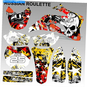 Graphics decal kit }nYZF 250 450 2009VA[bggNXfJ[ZbgMXOtBbNXLbg Yamaha YZF 250 450 2009 RUSSIAN ROULETTE motocross decals set MX graphics kit