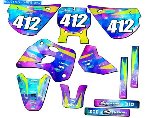 Graphics decal kit 1994-1997 KX 80Xy[XJfbgMNV[ZQOtBbNXLbgƌ݊ 1994-1997 KX 80 SPACE KADET Galaxy Senge Graphics Kit Compatible with Kawasaki