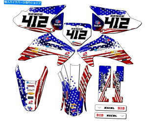 Graphics decal kit 2003-2007 CRF 150 F Merica USA Senge Graphics KitHondaƌ݊ 2003-2007 CRF 150 F MERICA Usa Senge Graphics Kit Compatible with Honda