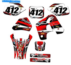 Graphics decal kit 1993-1995 cr 80 Mayhem Red Senge Graphics KitHondaƌ݊ 1993-1995 CR 80 MAYHEM Red Senge Graphics Kit Compatible with Honda