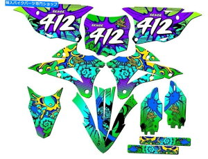 Graphics decal kit 2014-2021 KX 100 2014-2021 KX 100 ZANY Green Senge Graphics Kit Compatible with Kawasaki