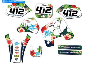 Graphics decal kit 1993-1995 CR 80�g���s�b�N�z���C�g�Z���Q�O���t�B�b�N�X�L�b�g�ƃz���_�ƌ݊��� 1993-1995 CR 80 TROPIC White Senge Graphics Kit Compatible with Honda�y���s�A���i�z