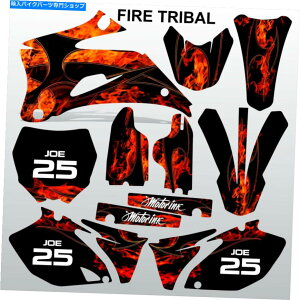 Graphics decal kit }nYZF 250 450 2006-2007΍ЕgNXfJ[ZbgMXOtBbNXLbg Yamaha YZF 250 450 2006-2007 FIRE TRIBAL motocross decals set MX graphics kit