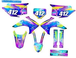 Graphics decal kit 2015-2020 CRF 230 Fスペースカデットギャラクシーセンゲグラフィックスキットとホンダと互換性 2015-2020 CRF 230 F SPACE KADET Galaxy Senge Graphics Kit Compatible with Honda