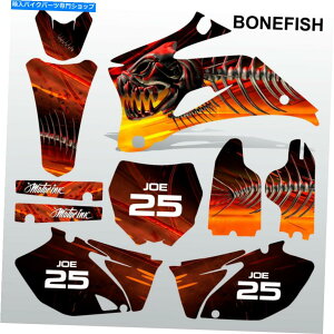 Graphics decal kit }nYZF 250 450 2006-2007{[tBbVgNXfJ[ZbgMXOtBbNXLbg Yamaha YZF 250 450 2006-2007 BONEFISH motocross decals set MX graphics kit