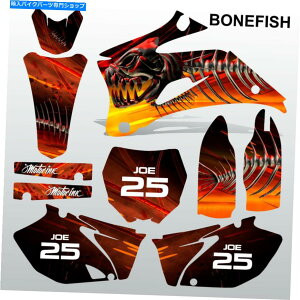 Graphics decal kit }nYZF 250 450 2008{[tBbVgNXfJ[ZbgMXOtBbNLbg Yamaha YZF 250 450 2008 BONEFISH motocross decals set MX graphics kit