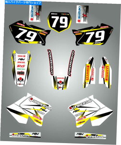Graphics decal kit ���S�ȃJ�X�^���O���t�B�b�N�L�b�g - �X�g�[�� - �X�Y�LRM 125 / 2001-2012�X�e�b�J�[�f�J�[�� Full Custom Graphic Kit - STORM - SUZUKI RM 125 / 2001 - 2012 stickers decals�y���s�A���i�z