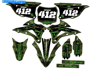Graphics decal kit 2014-2021 KX 85 Apache Green Senge Graphics KitƐƌ݊ 2014-2021 KX 85 APACHE Green Senge Graphics Kit Compatible with Kawasaki