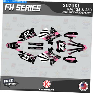 Graphics decal kit XYL̃OtBbNLbgRM125 250 2001-08 PolisportRestyleFH-Pink Graphics Kit for SUZUKI RM125 250 2001-08 POLISPORT RESTYLE FH-pink