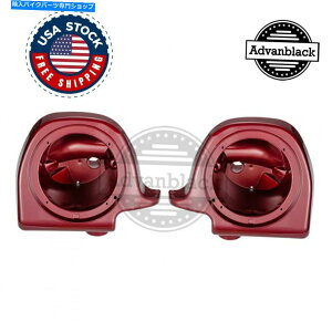 Graphics decal kitFairings レッドホットソングロ6.5 "スピーカーポッドボックスロウアーフェアリングベンテッドハーレー83-13 Red Hot Sunglo 6.5" Speaker Pod Box for Lower Fairing Vented Harley 83-13