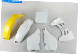 Graphics decal kitFairings �v���X�`�b�N�L�b�g�t�F�A�����OUFO�v���X�gRM 125���v���J1992�z���C�g�C�G���[SU�L�b�g397 999 plastic kit fairings Ufo Plast Rm 125 replica 1992 White yellow SU KIT397 999�y���s�A���i�z