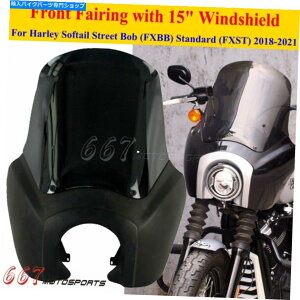 Graphics decal kitFairings NuX^C̃wbhCgtFAO +n[[\tgACFXST FXBB S 2018-22̃tgKX Club Style Headlight Fairing + Windshield for Harley Softail FXST FXBB S 2018-22