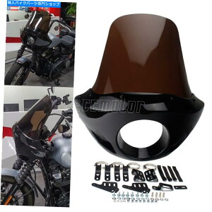 Graphics decal kitFairings 5 3/4 �w�b�h���C�g�t�F�A�����O�t�����g�K���X�n�[���[�X�|�[�c�X�^�[XL�_�C�i�J�t�F���[�T�[�Ƀt�B�b�g 5 3/4 Headlight Fairing Windscreen Fit for Harley Sportster XL Dyna Cafe Racer�y��