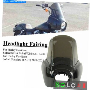 Graphics decal kitFairings n[[\tgACXg[g{uFXBB 2018-2022̃NuX^CtgtFAOtgKX Club Style Front Fairing Windshield for Harley Softail Street Bob FXBB 2018-2022