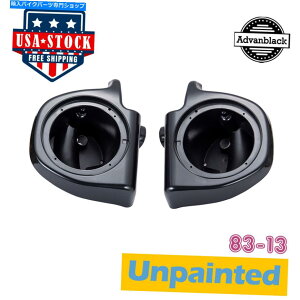 Graphics decal kitFairings advanblackh6.5 "Xs[J[|bhʃtFAOn[[c[O83-13ɓK Advanblack Unpainted 6.5" Speaker Pods Fits Lower Fairing Harley Touring 83-13