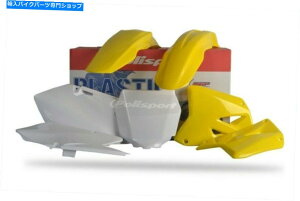 Graphics decal kitFairings Polisport Complete OEMvJvX`bNLbgXYLRM125/RM250CG[2001-2008 Polisport Complete OEM Replica Plastic Kit Suzuki RM125/RM250 Yellow 2001-2008