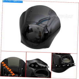 Graphics decal kitFairings オートバイヘッドライトフェアリングカバーハーレーボバークルーザーのためのフロントガラス Motorcycle Headlight Fairing Cover Smoke Windshield For Harley Bobber Cruiser