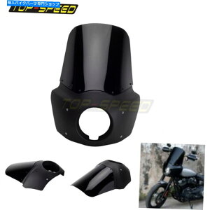 Fairings �t�����g�w�b�h���C�g�t�F�A�����O�J�o�[w/ 15 ''�t�����g�K���X�̃��C�h�O���C�hFXDWG�̂��߂̃t�����g�K���X Front Headlight Fairing Cover W/ 15'' Windshield Windscreen For Wide Glide FXDWG�y���s�A���i