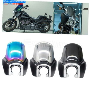 Fairings n[[[C_[FXLRŜ߂15C`̃tgKXtgwbhCgtFAOJo[ Front Headlight Fairing Cover with 15'' Windshield for Harley Low Rider S FXLRS