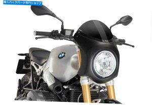 Fairings �v�C�O�X�N���[���Z�~�t�@�[�����OBMW r�i�C��T 14-20�u���b�N�J�[�{�����b�N PUIG SCREEN SEMI FARING BMW R NINE T 14-20 BLACK-CARBON LOOK�y���s�A���i�z