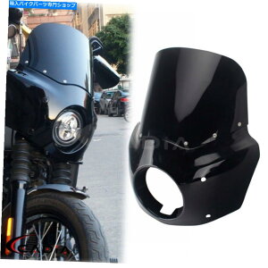 Fairings ハーレーストリートボブFXBB FXLR FXST 2018-2022のABSヘッドライトフェアリング付きWINDSHEILD ABS Headlight Fairing w/Windshield For Harley StreetBob FXBB FXLR FXST 2018-2022