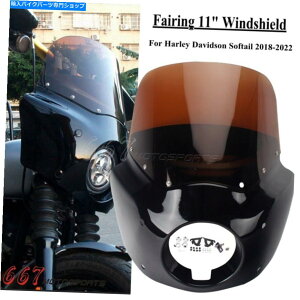Fairings NuX^C̃wbhCgtFAO +n[[\tgACFXLR FXBB 2018-2022̃tgKX Club Style Headlight Fairing + Windshield For Harley Softail FXLR FXBB 2018-2022