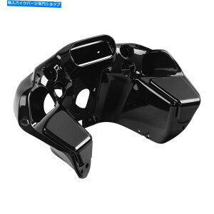 Fairings �n�[���[���[�h�O���C�hFLTR 1998-2013�ɓK�����u���b�N�C���i�[�A���h�A�E�^�[�w�b�h���C�g�t�F�A�����O Black Inner & Outer Headlight Fairing Fit For Harley Road Glide FLTR 1998-2013�y���s�A���i�z