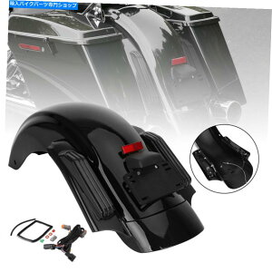 Fairings LEDリアフェンダーシステムフィットハーレーツーリングロードキンググライド14-up CVOスタイルBlk Us Us LED Rear Fender System Fit Harley Touring Road King Glide 14-Up CVO Style BLK US