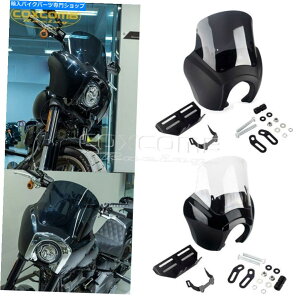 Fairings Harley Low Rider S FXLRS�N���A/�X���[�N�t�����g�t�F�A�����O�J�o�[12 �t�����g�K���X�L�b�g For Harley Low Rider S FXLRS Clear/Smoke Front Fairing Cover 12 Windshield Kit�y���s�A���i�z