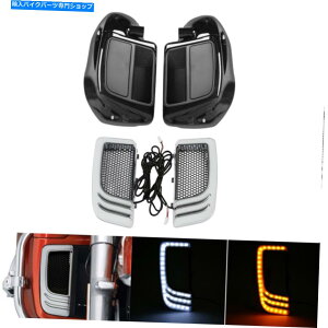 Fairings n[[[hXg[gOCh14-21ɌāAxgtFAOƃ^[VOĩCgtBbg Lower Vented Fairing & Turn Signals Light Fit For Harley Road Street Glide 14-21