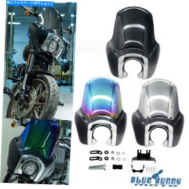 Fairings ハーレーソフトアイルローライダーS FXLRS 2020-22のフロントフェアリングw/ 15 "フロントガラスキット Front Fairing W/ 15" Windscreen Kit For Harley Softail Low Rider S FXLRS 2020-22