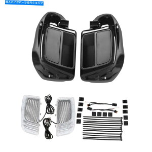 Fairings �Ⴂ�x���g�t���t�F�A�����O�X�s�[�J�[�|�b�h�^�[���V�O�i�����C�g�t�B�b�g�n�[���[�c�[�����O14+ Lower Vented Fairings Speaker Pods Turn Signals Light Fit For Harley Touring 14+�y���s�A���i�z