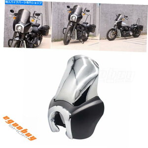Fairings n[[FXSTXg[g{uFXBB 2018-2021̃}bgubN /Vo[wbhCgtFAO Matte Black / Silver Headlight Fairing For Harley FXST Street Bob FXBB 2018-2021