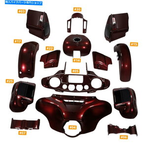 p[cI Fairings tFAO{fB[NLbgn[[CVOXg[gOCh2014-2022cCXg`F[ FairingS Body Work Kit Fit For Harley CVO Street Glide 2014-2022 Twisted Cherry