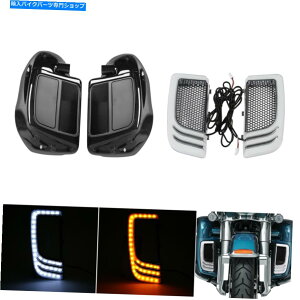 Fairings �Ⴂ�x���g�t�F�A�����O6.5 �X�s�[�J�[�|�b�h +�n�[���[�c�[�����O�ɍ��킹�ă��C�g�t�B�b�g����14-22 Lower Vented Fairing 6.5 Speaker Pod + Turn Light Fit For Harley Touring 14-22�y���s�A���i�z