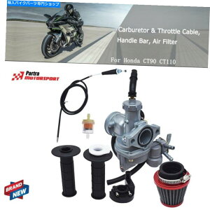 Carburetor Lu^[ƃXbgP[uAnho[Az_CT90 CT110 USAɓKGAtB^[ Carburetor & Throttle Cable, Handle Bar, Air Filter Fit For Honda CT90 CT110 USA