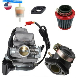 Carburetor PD24J GY6 125cc 150cc Go Kart Scooter 152QMI 157QMJ�G�A�t�B���^�[US US PD24J Carburetor for GY6 125cc 150cc Go Kart Scooter 152QMI 157QMJ Air Filter US�y���s�A���i�z