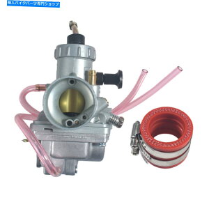 Carburetor }nvm24-ttr125̃Lu^[zCA_v^[OɃWFbg~Nj28mm Carburetor Intake Adapter For Yamaha VM24-TTR125 Pre-Jetted Mikuni 28mm Red