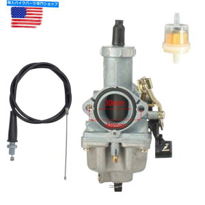Carburetor �L���u���^�[w/�X���b�g���P�[�u�����[�^�[�T�C�N�����[�V���O�L���u���^�[�L�b�g30mm�p���[�W�F�b�g Carburetor W/ Throttle Cable Motorcycle Racing Carburetor Kit 30mm Power Jet�y���s�A���i�z