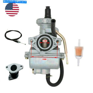 Carburetor z_XR75 XR80p̃XbgP[uƃCe[N}jz[hu[ctLu^[ Carburetor With Throttle Cable and Intake Manifold Boot For Honda XR75 XR80