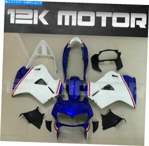 Fairings VFR800 VFR 800 1998 1999 2000 2001�p�̃z���C�g�u���[�t�F�A�����O�Z�b�g�t�F�A�����O�L�b�g WHITE BLUE FAIRING SET Fairing Kit FOR VFR800 VFR 800 1998 1999 2000 2001�y���s�A���i�z
